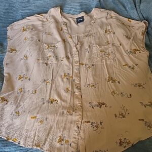 Tan Button-Up Women's Top